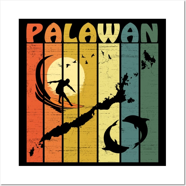 Palawan Surfing Wall Art by NicGrayTees